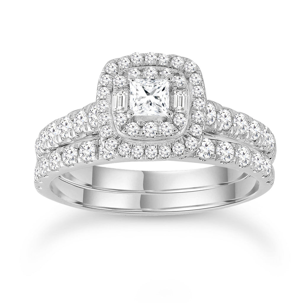 Diamond Ring with 1.00ct Diamonds in 9K White Gold - Penelope Kate