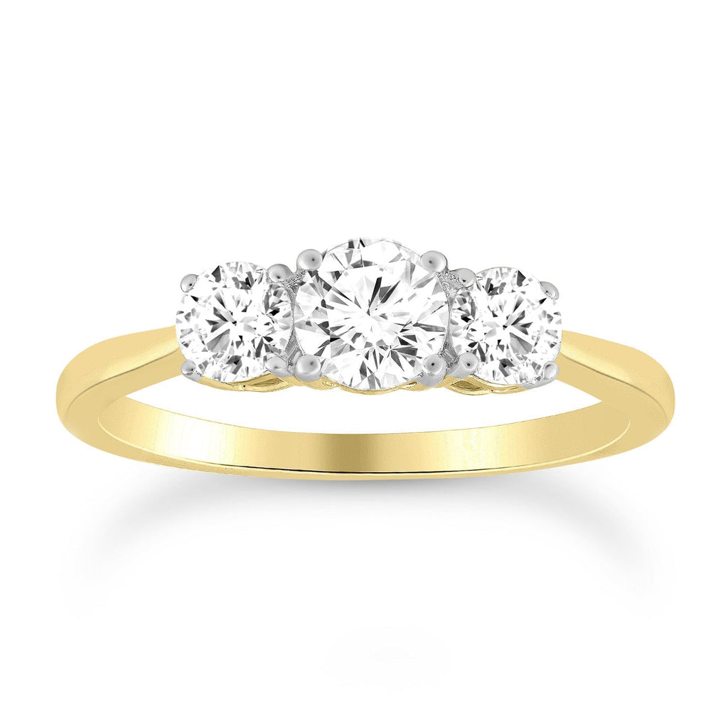 Diamond Ring with 1.00ct Diamonds in 9K Yellow Gold - Penelope Kate