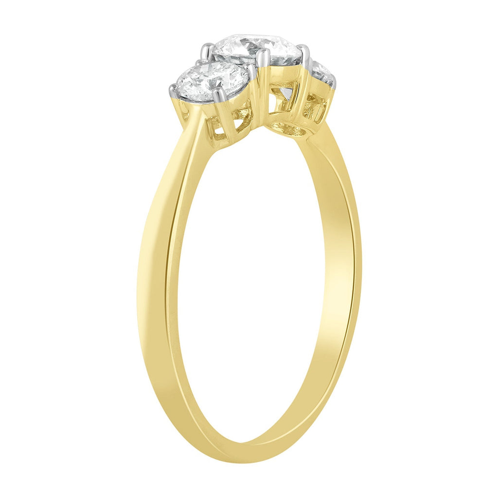 Diamond Ring with 1.00ct Diamonds in 9K Yellow Gold - Penelope Kate