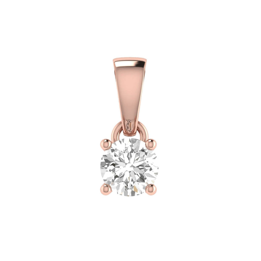 Diamond Solitaire Pendant with 0.08ct Diamonds in 9K Rose Gold - 9RCP08 - Penelope Kate