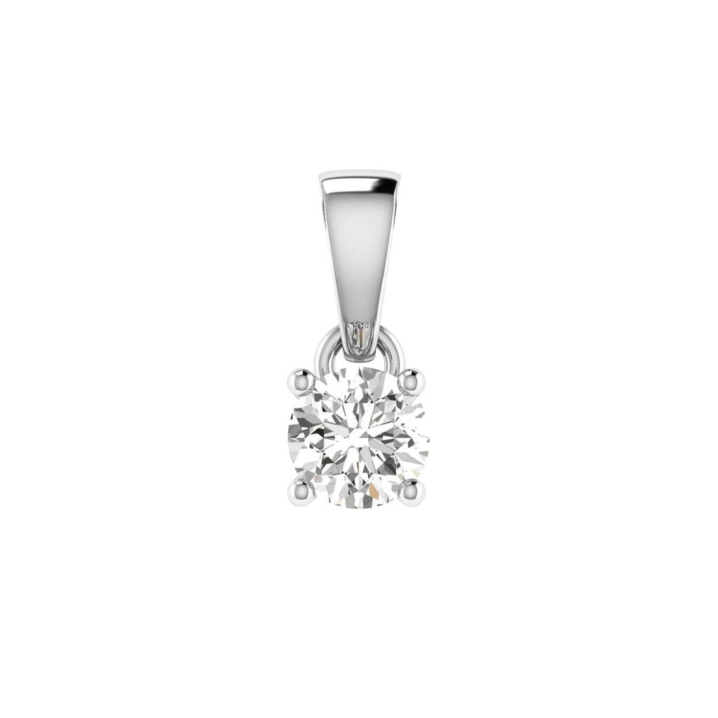 Diamond Solitaire Pendant with 0.25ct Diamonds in 18K White Gold - 18WCP25 - Penelope Kate