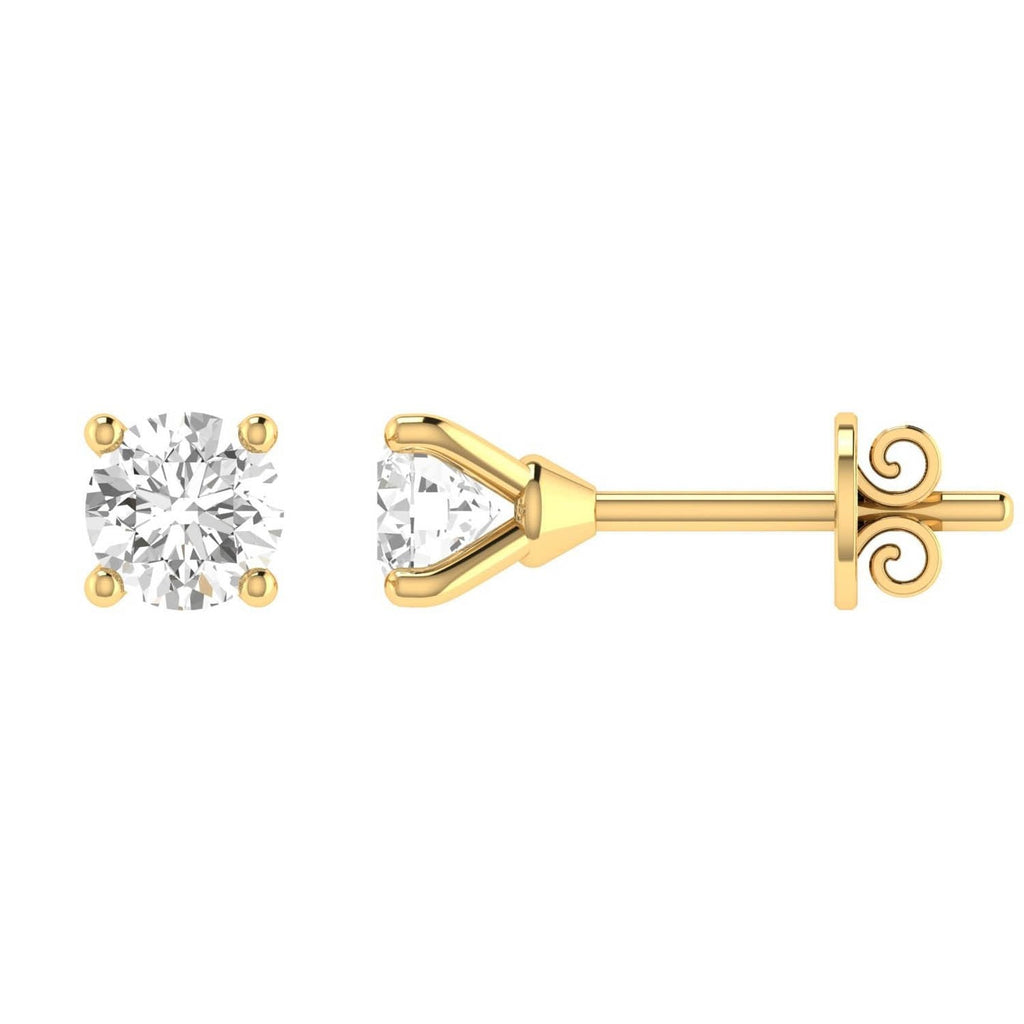 Diamond Stud Earrings with 0.15ct Diamonds in 9K Yellow Gold - 9YCE15 - Penelope Kate