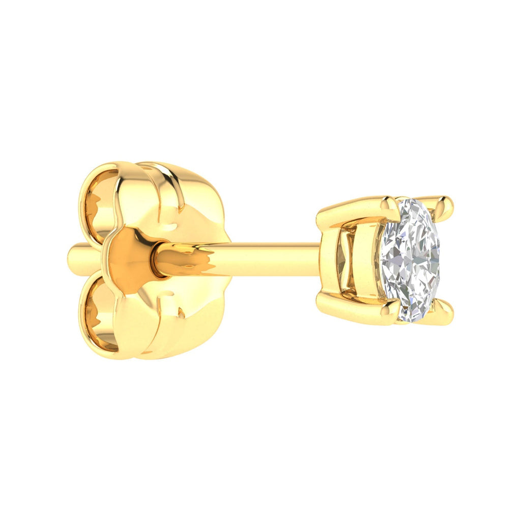 Diamond Stud Earrings with 0.25ct Diamonds in 9K Yellow Gold - Penelope Kate