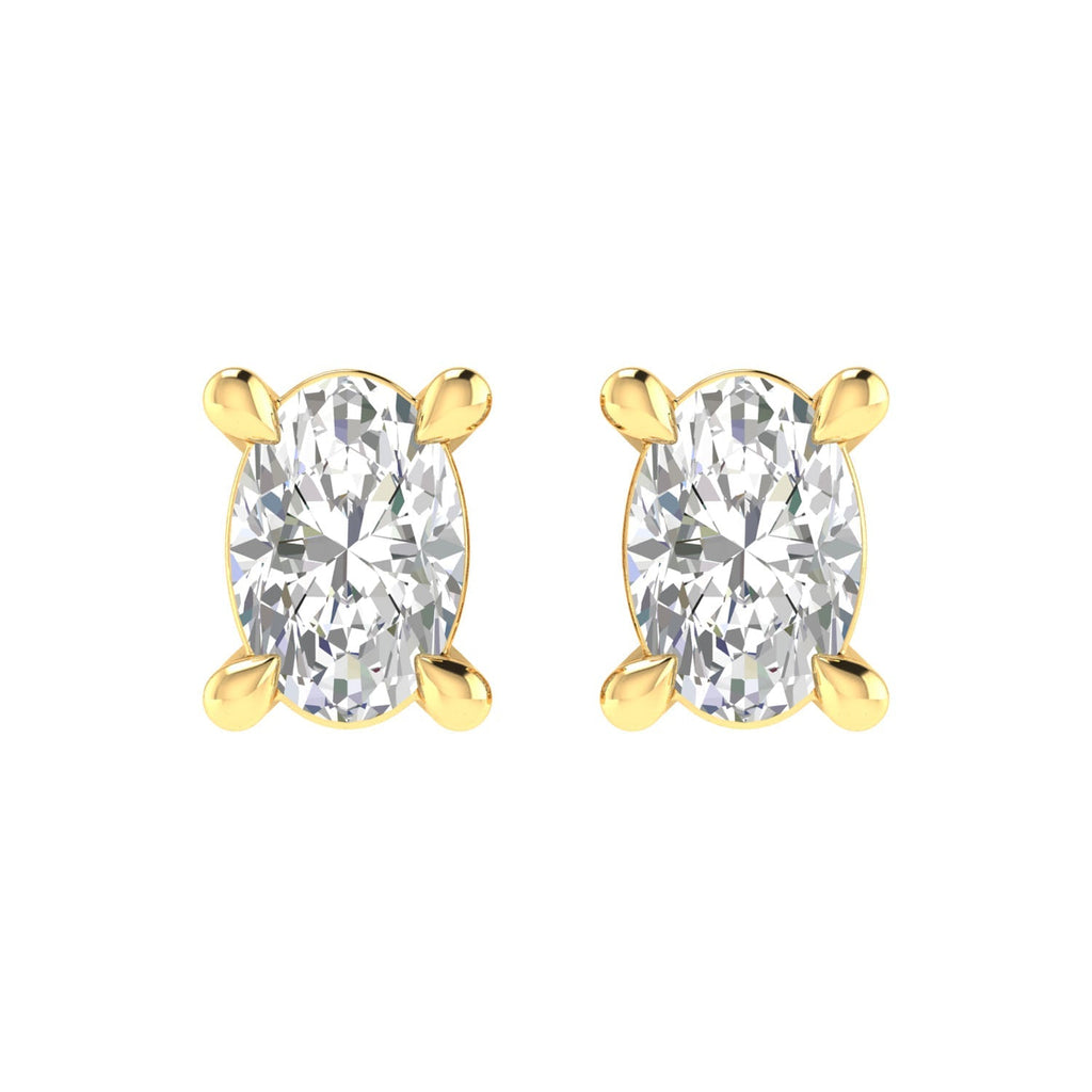 Diamond Stud Earrings with 0.25ct Diamonds in 9K Yellow Gold - Penelope Kate