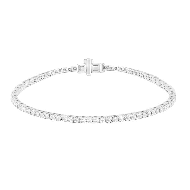 Diamond Tennis Bracelet with 2.00ct Diamonds in 9K White Gold - Penelope Kate