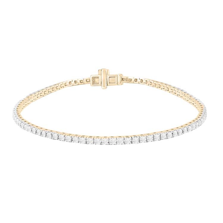 Diamond Tennis Bracelet with 2.00ct Diamonds in 9K Yellow Gold - Penelope Kate