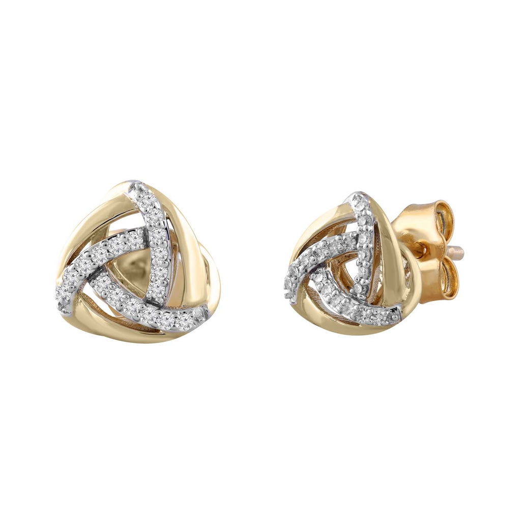 Earrings with 0.10ct Diamond in 9K Yellow Gold - Penelope Kate