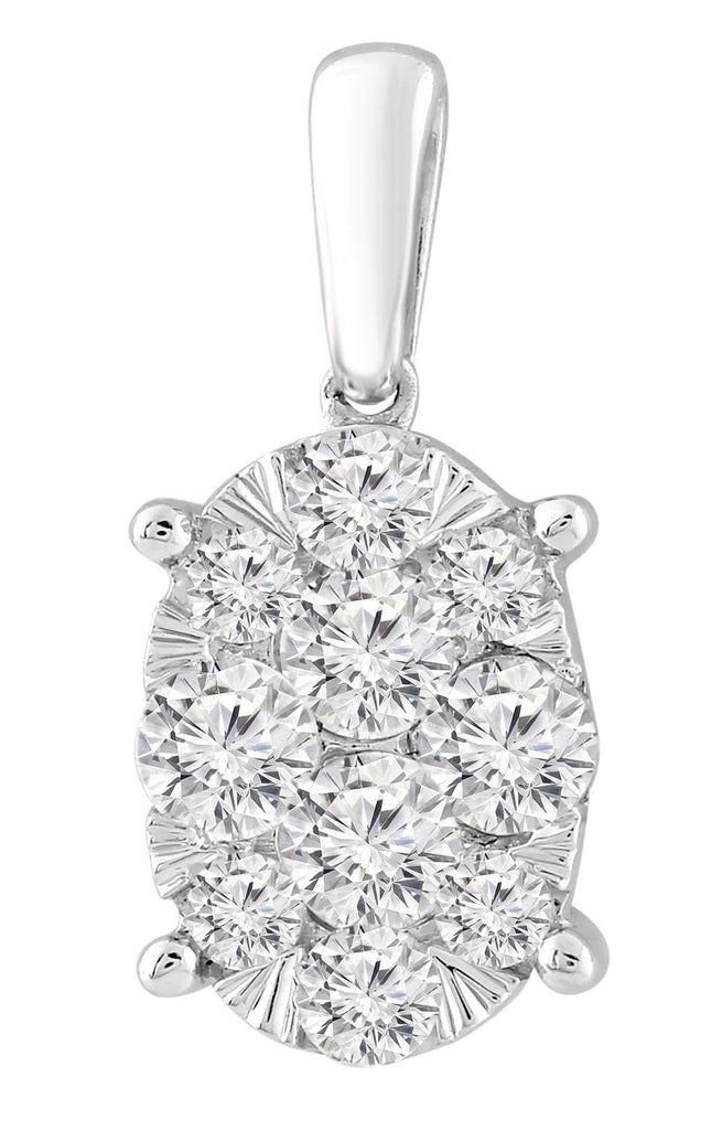 Necklace and Pendant with 0.50ct Diamonds in 9K White Gold - Penelope Kate