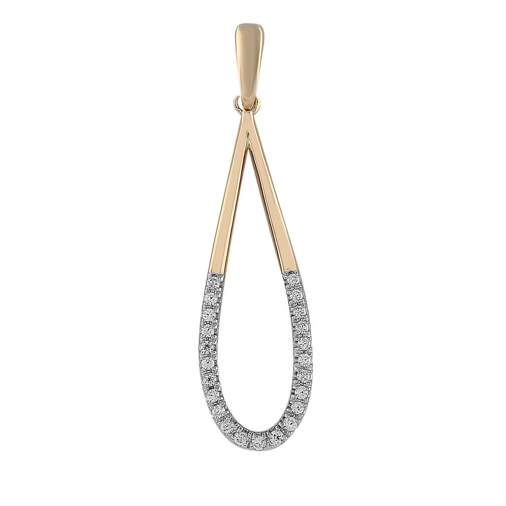 Pendant with 0.07ct Diamonds in 9K Yellow Gold - Penelope Kate