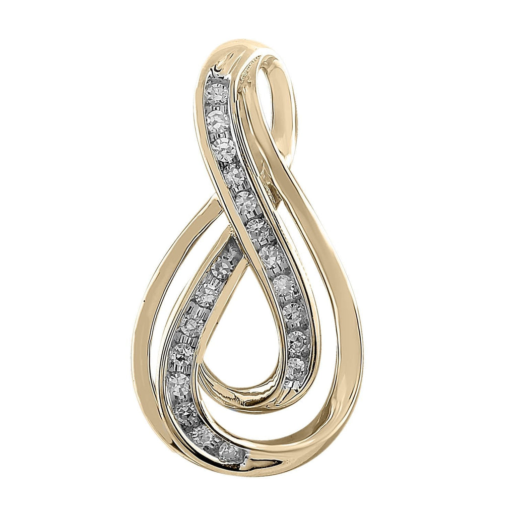 Pendant with 0.10ct Diamonds in 9K Yellow Gold - Penelope Kate