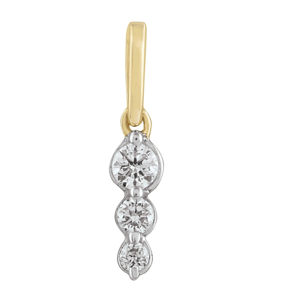 Pendant with 0.12ct Diamonds in 9K Yellow Gold - Penelope Kate