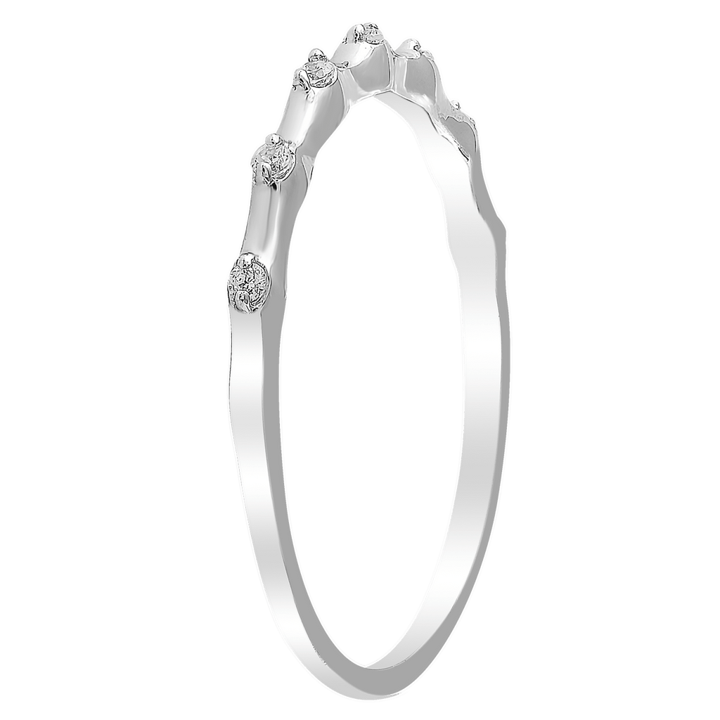 Ring with 0.05ct Diamonds in 9K White Gold - Penelope Kate