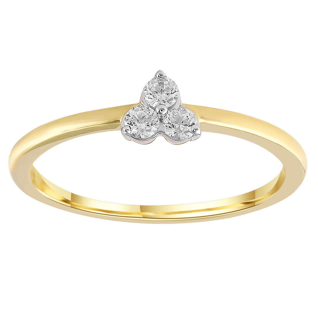 Ring with 0.15ct Diamond in 9K Yellow Gold - Penelope Kate