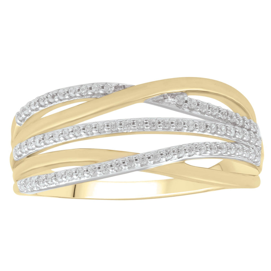 Ring with 0.20ct Diamonds in 9K Yellow Gold - Penelope Kate