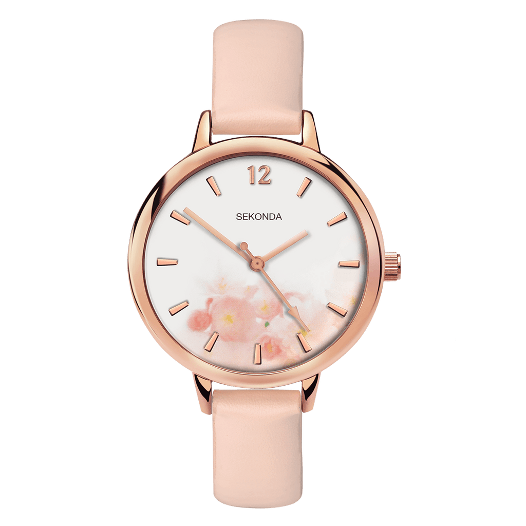 Sekonda Editions Women's Light Pink Strap Watch - Penelope Kate