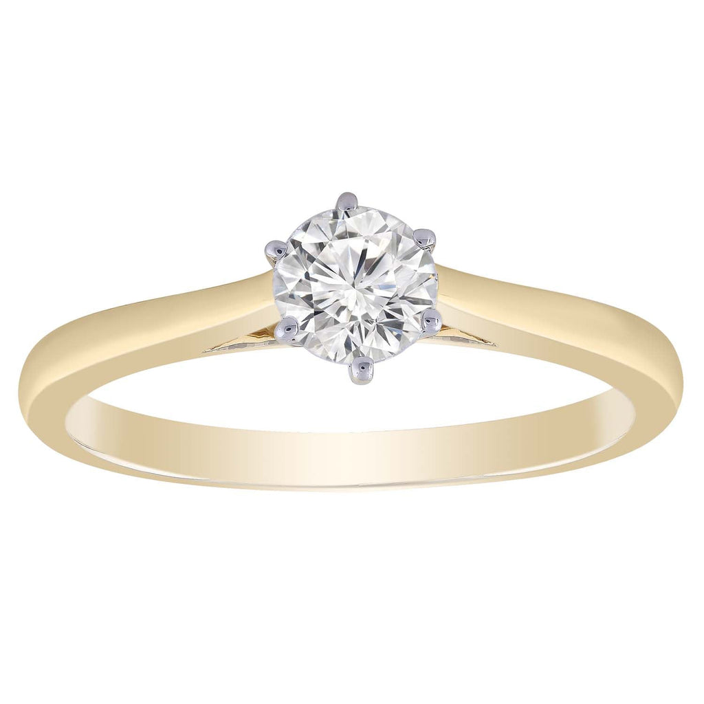 Solitaire Ring in 0.50ct Diamond with 9K Yellow Gold - Penelope Kate