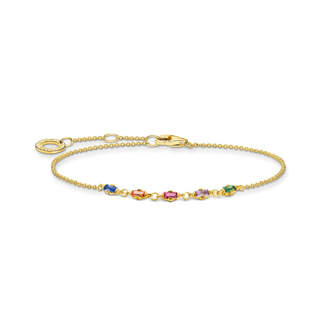 Thomas Sabo Bracelet Colourful Stones Gold - Penelope Kate