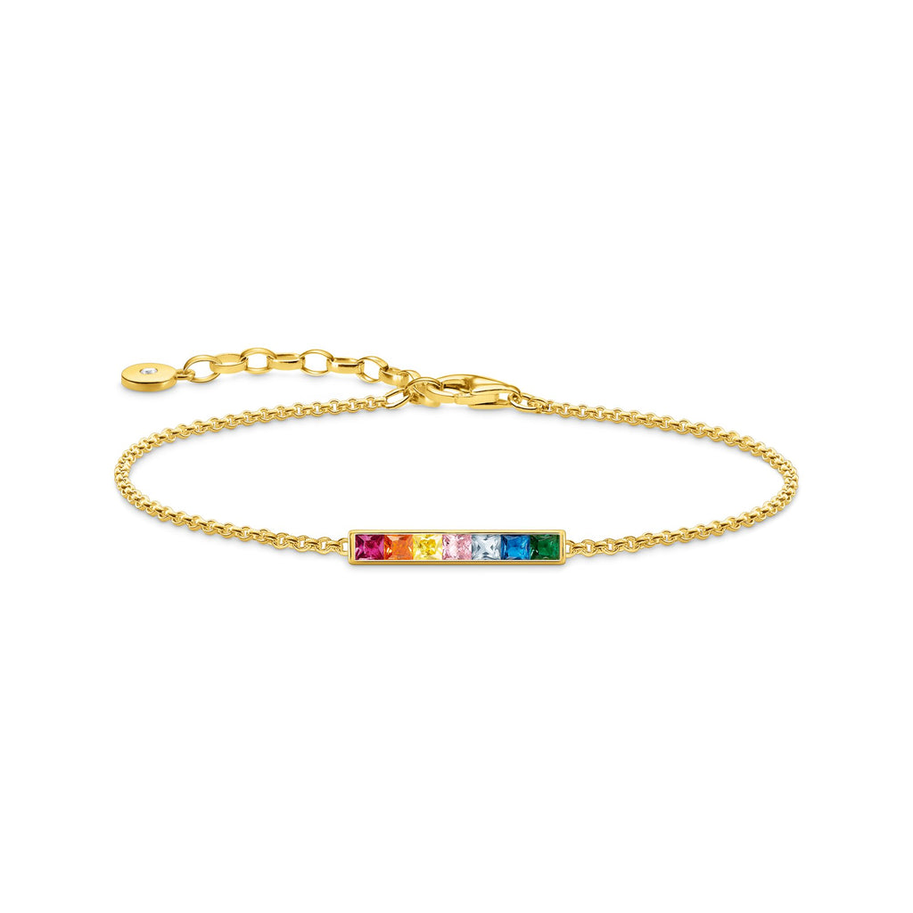 THOMAS SABO Bracelet colourful stones gold - Penelope Kate