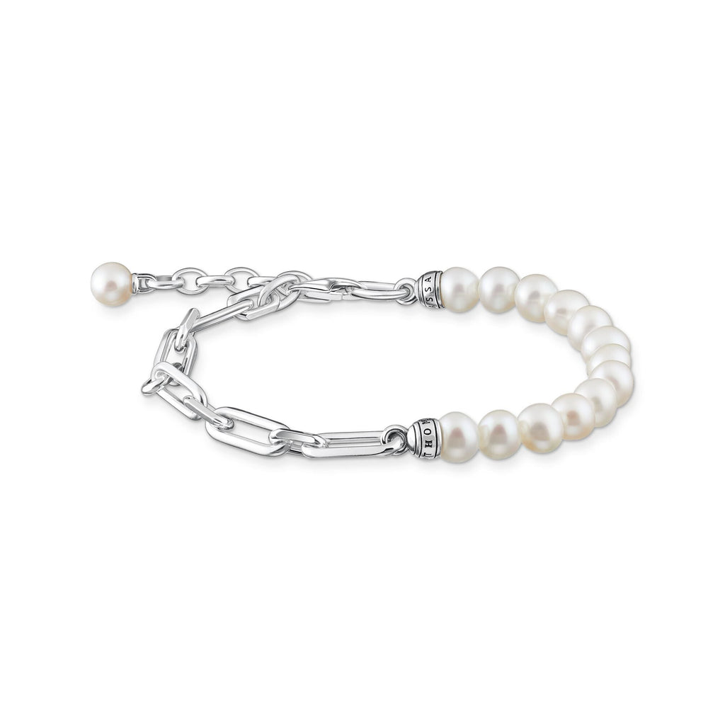 Thomas Sabo Bracelet Links And Pearls Silver - Penelope Kate