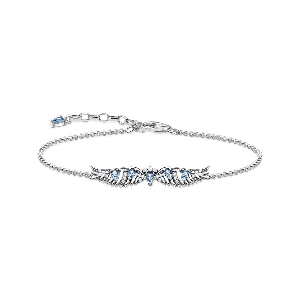 THOMAS SABO Bracelet phoenix wing with blue stones silver - Penelope Kate