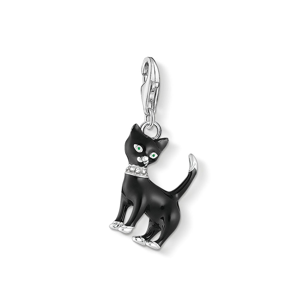 THOMAS SABO Charm pendant cat black - Penelope Kate