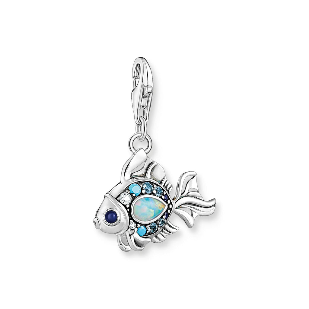 Thomas Sabo Charm pendant fish with blue stones silver - Penelope Kate