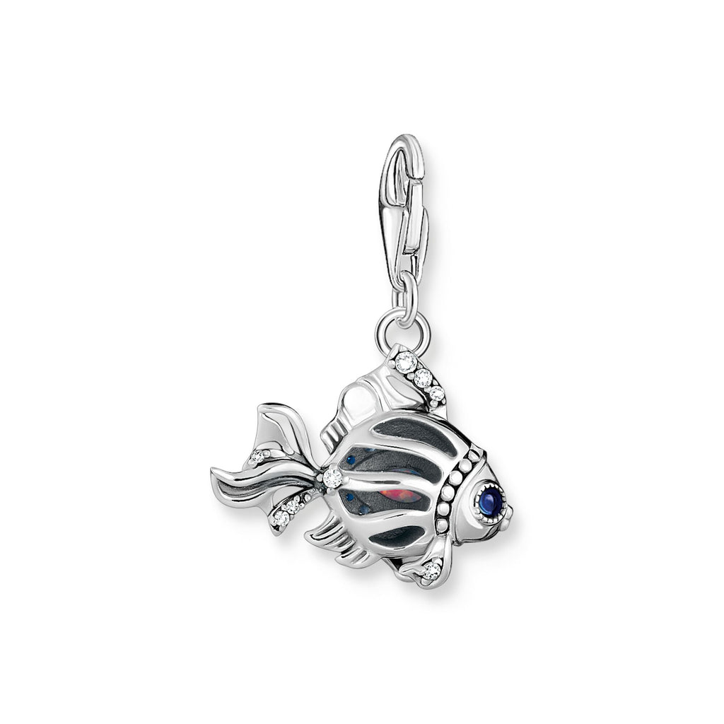 Thomas Sabo Charm pendant fish with blue stones silver - Penelope Kate