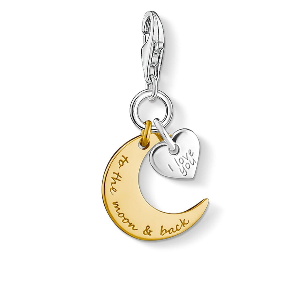 Thomas Sabo Charm Pendant "Moon & Heart I LOVE YOU TO THE MOON & BACK" - Penelope Kate