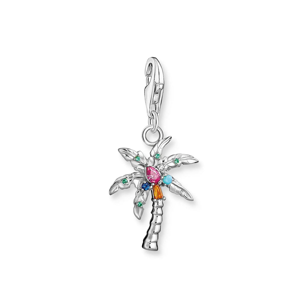 THOMAS SABO Charm Pendant Palm Tree Multicoloured Stone - Penelope Kate