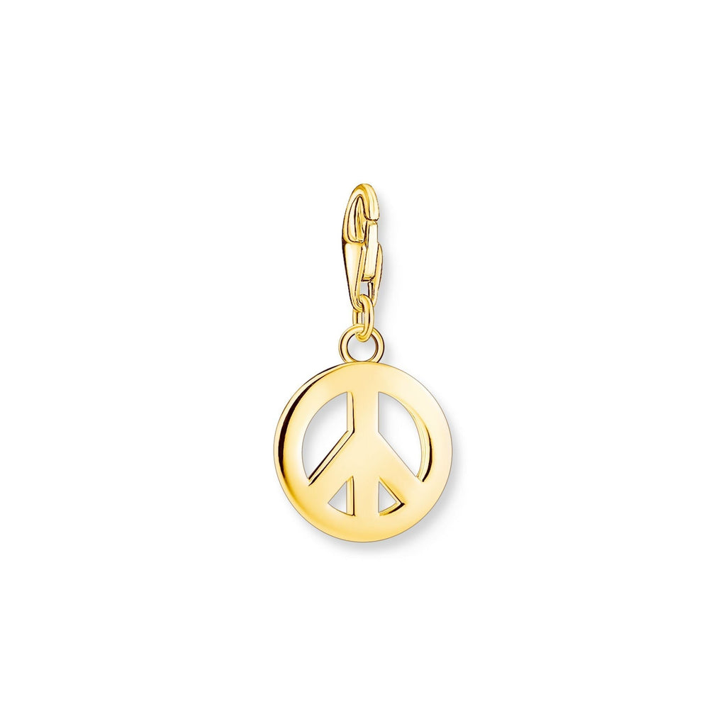 THOMAS SABO Charm pendant peace with colourful stones gold - Penelope Kate