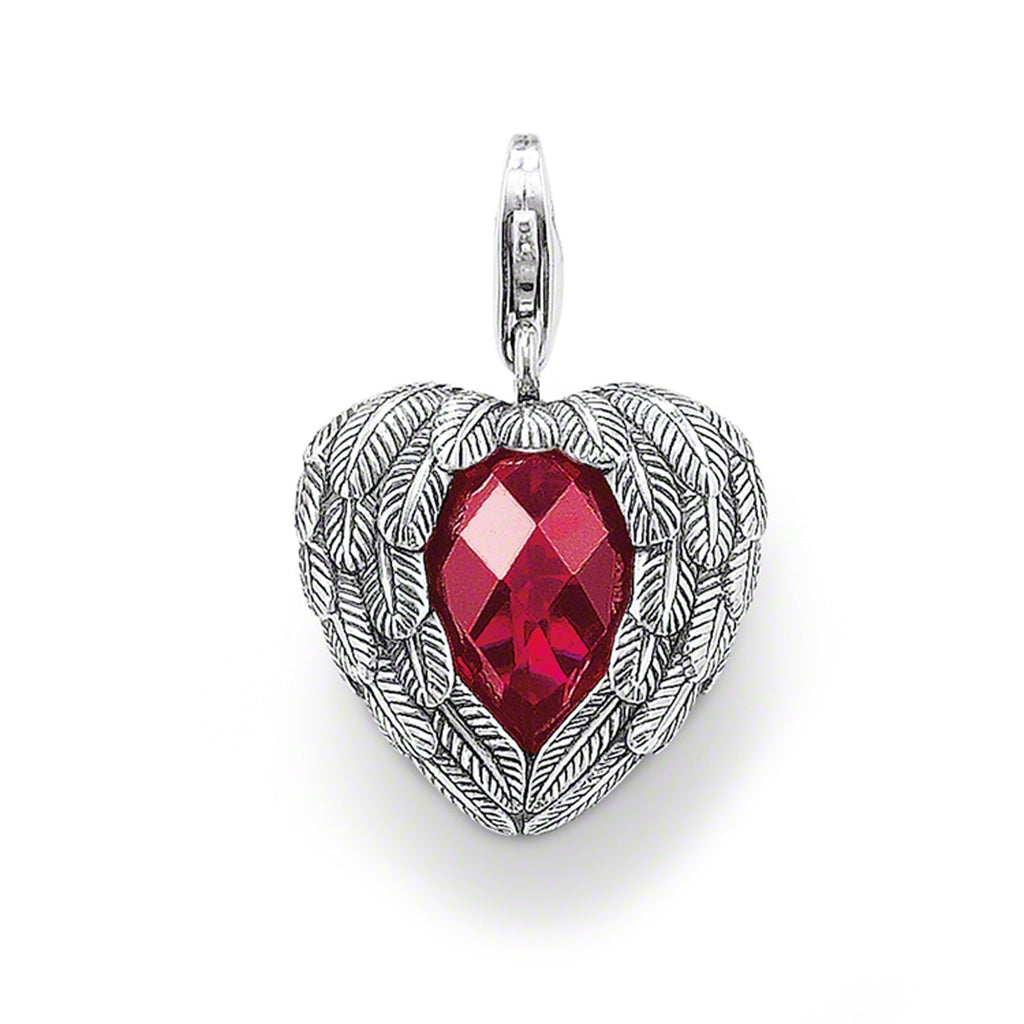 Thomas Sabo Charm Pendant Red Feather Heart Small - Penelope Kate