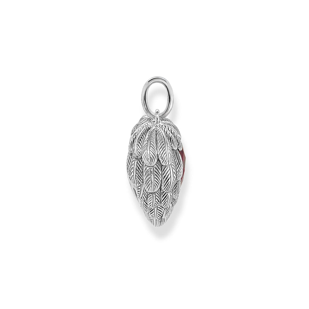 Thomas Sabo Charm Pendant Red Feather Heart Small - Penelope Kate