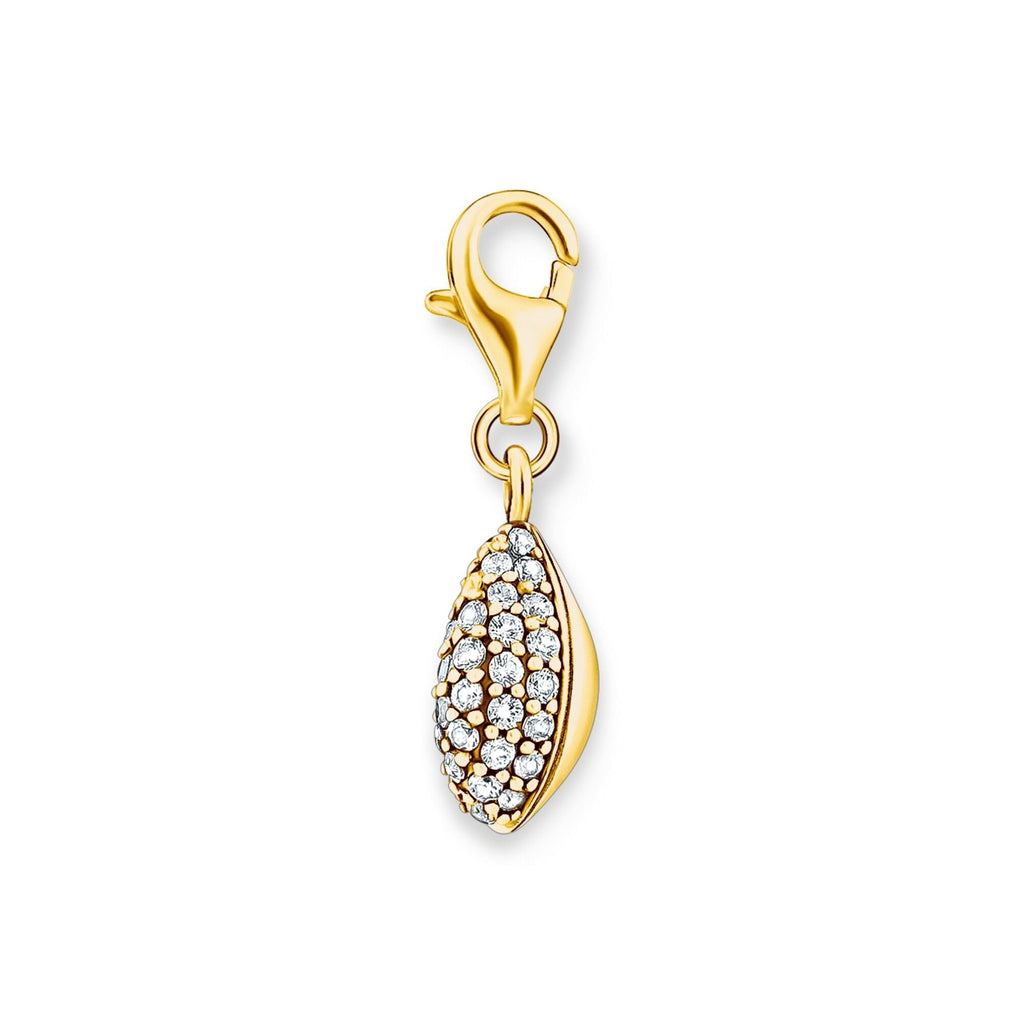 Thomas Sabo Charm pendant shell with white stones gold - Penelope Kate