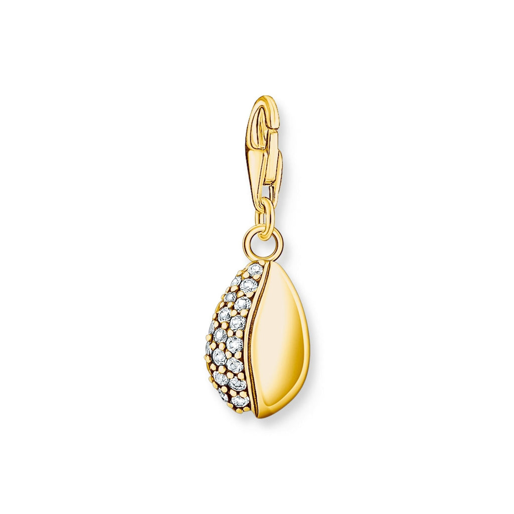 Thomas Sabo Charm pendant shell with white stones gold - Penelope Kate