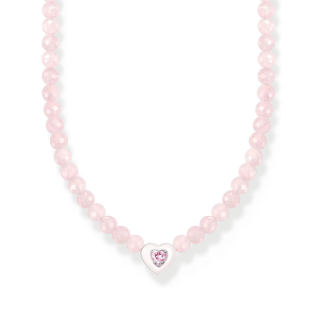 THOMAS SABO Choker Heart With Pink Pearls - Penelope Kate