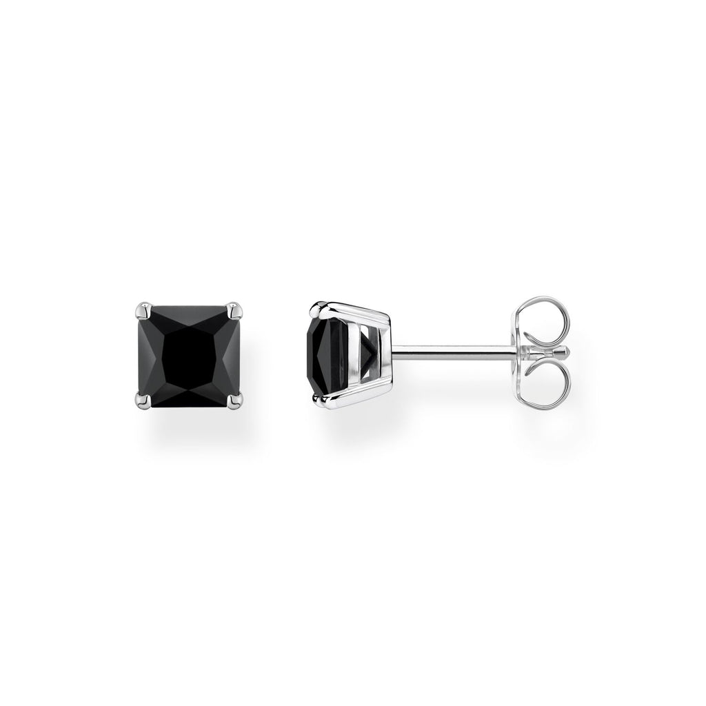 Thomas Sabo Ear Studs Black Stone Silver - Penelope Kate