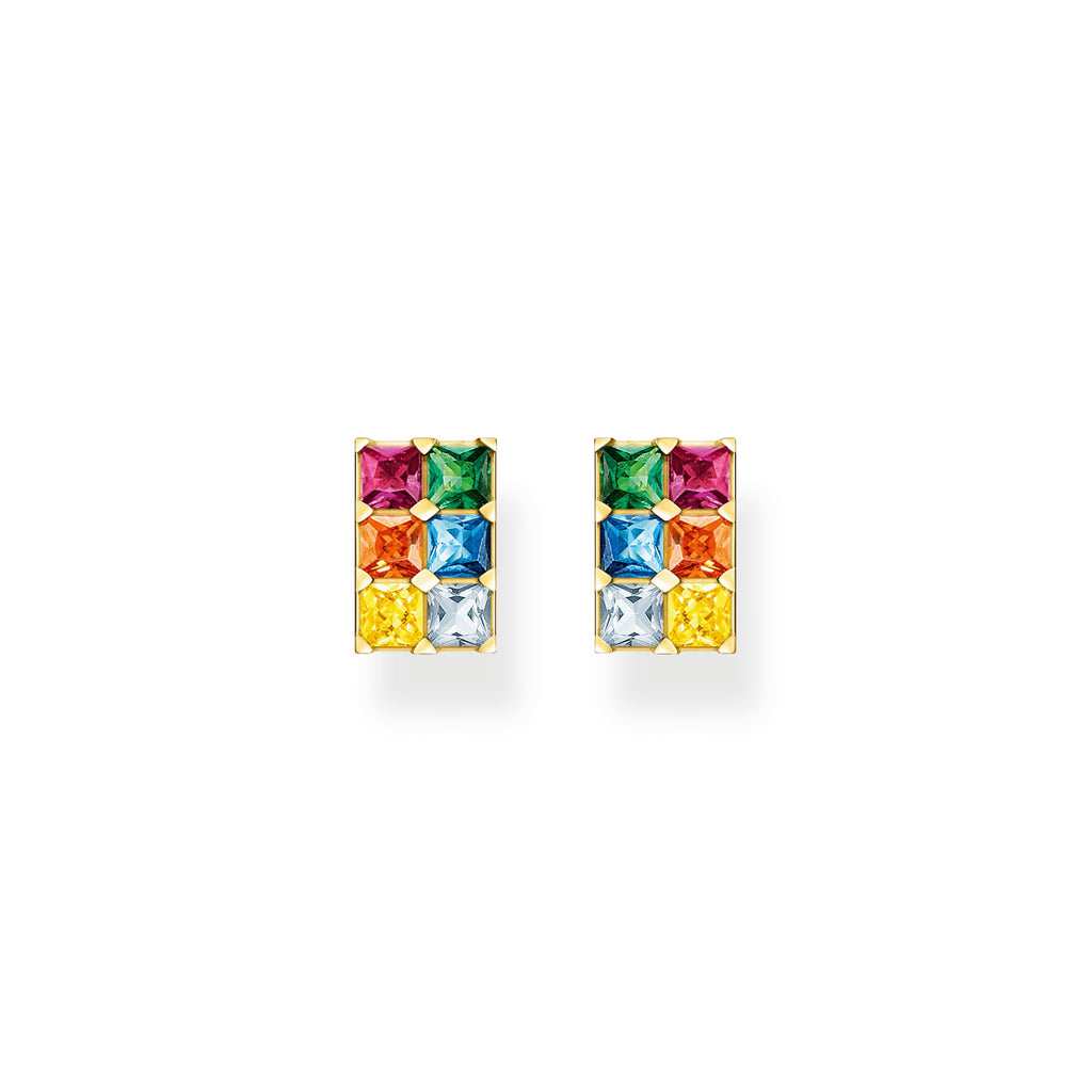 THOMAS SABO Ear studs colourful stones gold - Penelope Kate