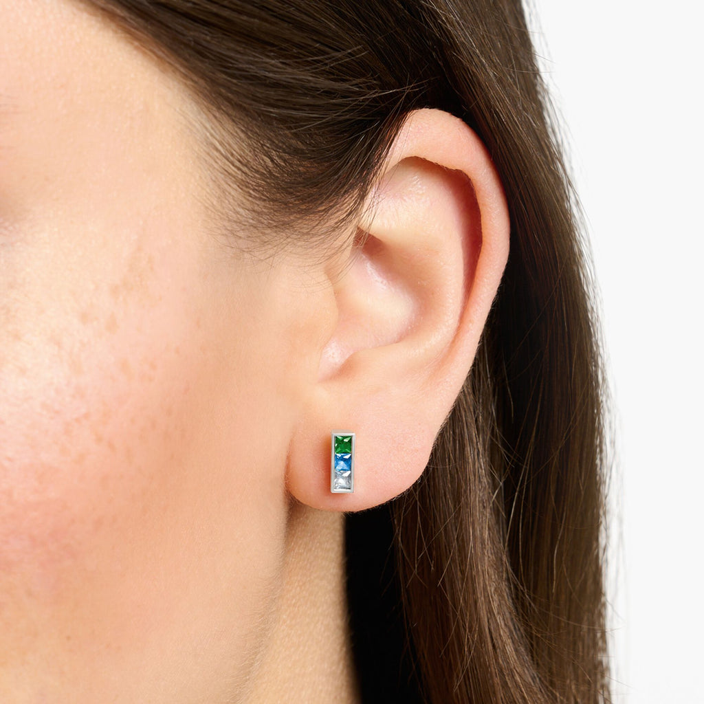 THOMAS SABO Ear studs colourful stones silver - Penelope Kate