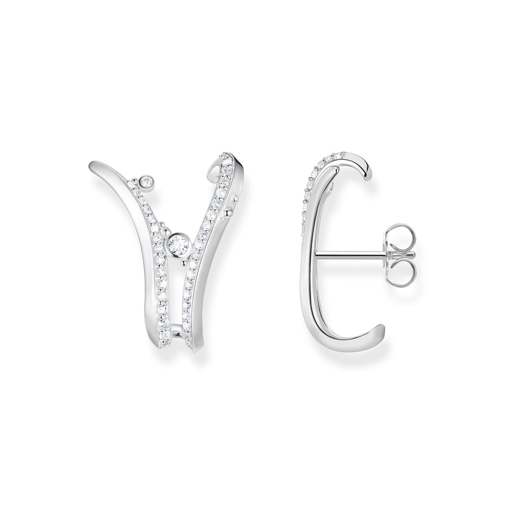 Thomas Sabo Ear studs wave with stones - Penelope Kate