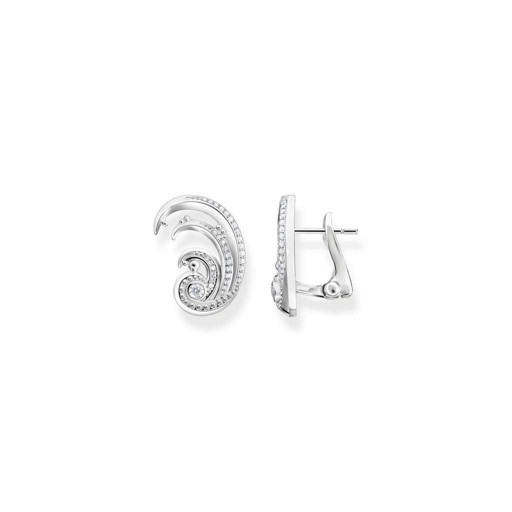 Thomas Sabo Ear studs wave with white stones - Penelope Kate