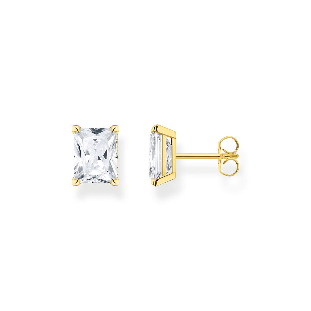 THOMAS SABO Ear studs white stone gold - Penelope Kate