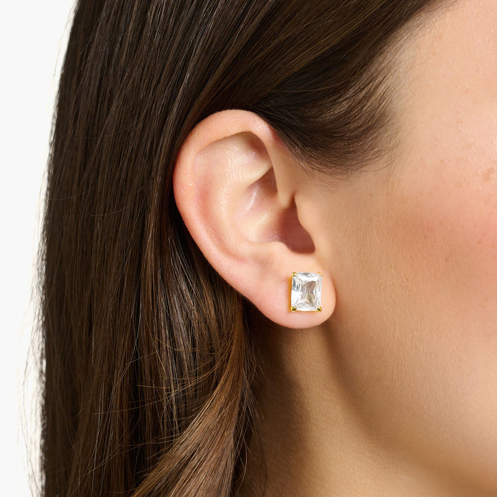 THOMAS SABO Ear studs white stone gold - Penelope Kate