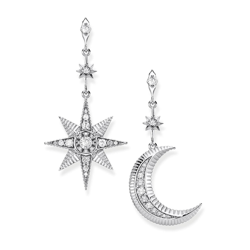 Thomas Sabo Earrings "Royalty Star & Moon" - Silver - Penelope Kate