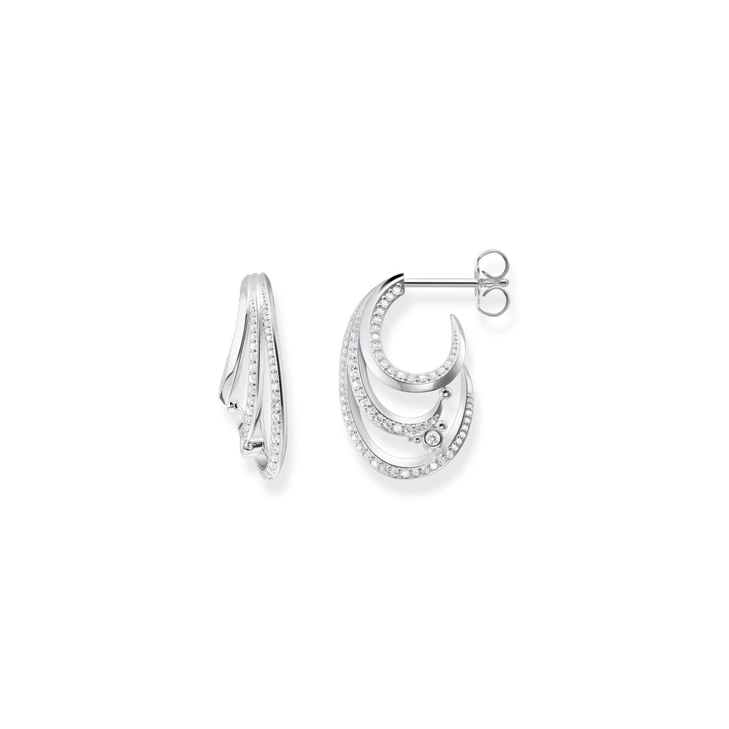 Thomas Sabo Earrings wave with white stones - Penelope Kate