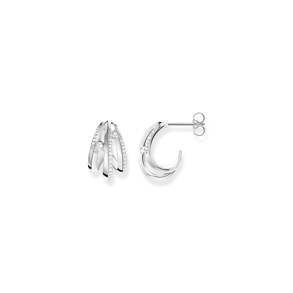 Thomas Sabo Earrings wave with white stones - Penelope Kate