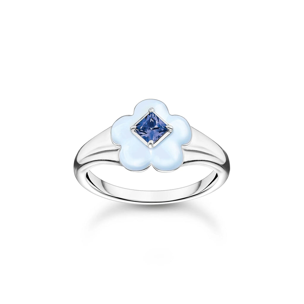 THOMAS SABO Flower Blue Stone Ring - Penelope Kate