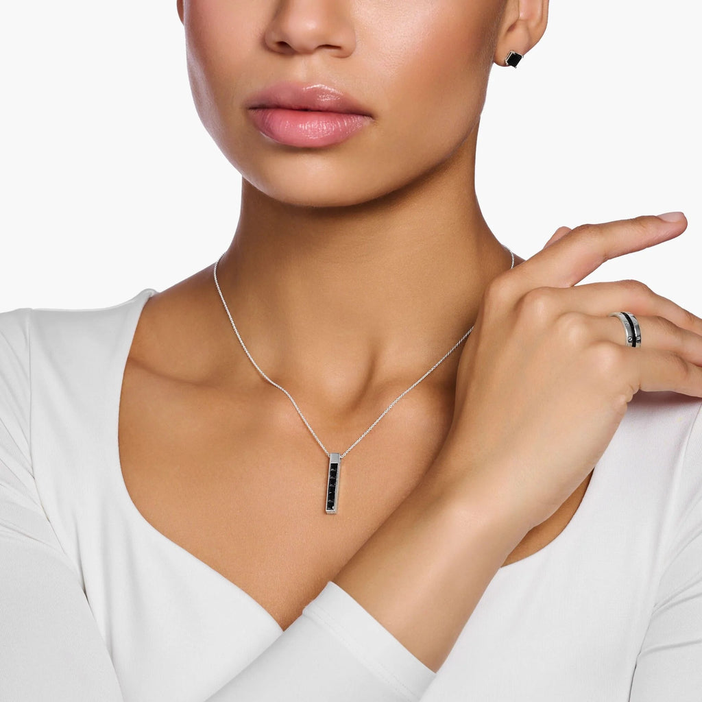 THOMAS SABO Heritage Black Bar Necklace - Penelope Kate
