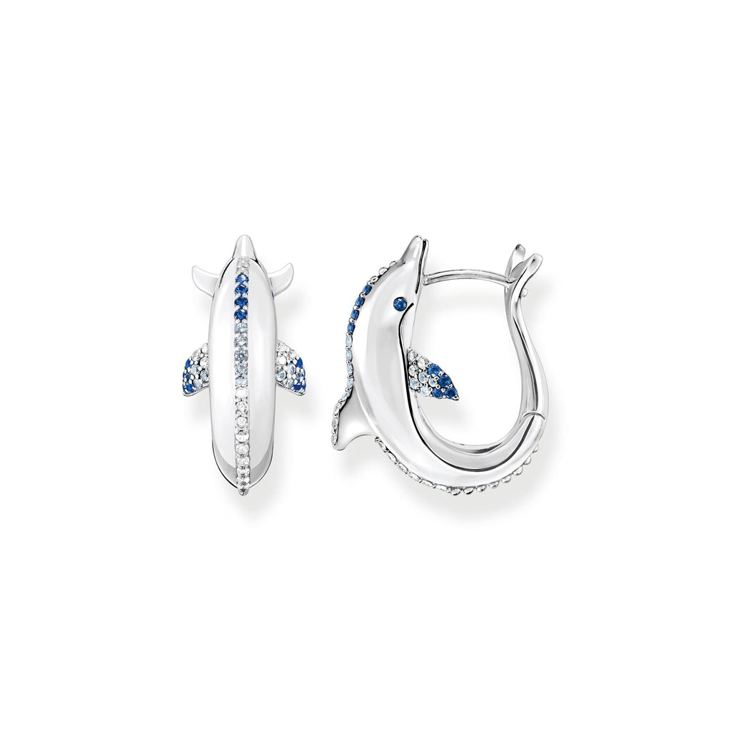 Thomas Sabo Hoop earrings dolphin with blue stones - Penelope Kate