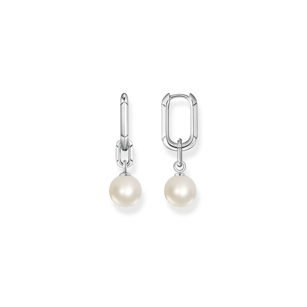 Thomas Sabo Hoop earrings links and pearls silver - Penelope Kate