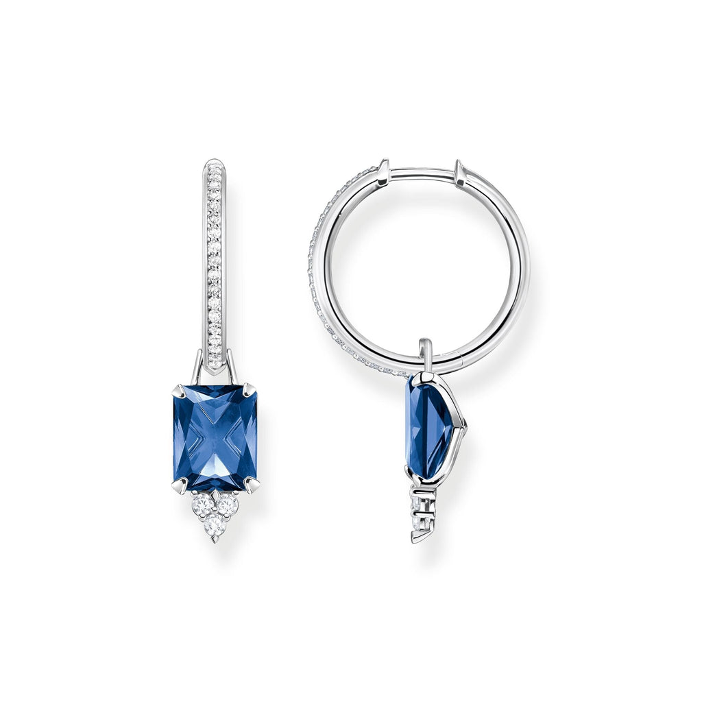 Thomas Sabo Hoop earrings with blue stone - Penelope Kate